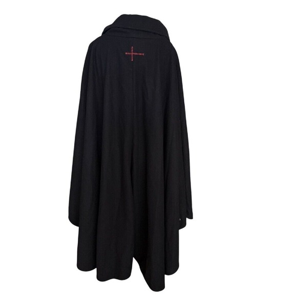 Preach Cape Coat Black Funnel Neck Zip Up Oversized Poncho Size L NWOT - Picture 7 of 11